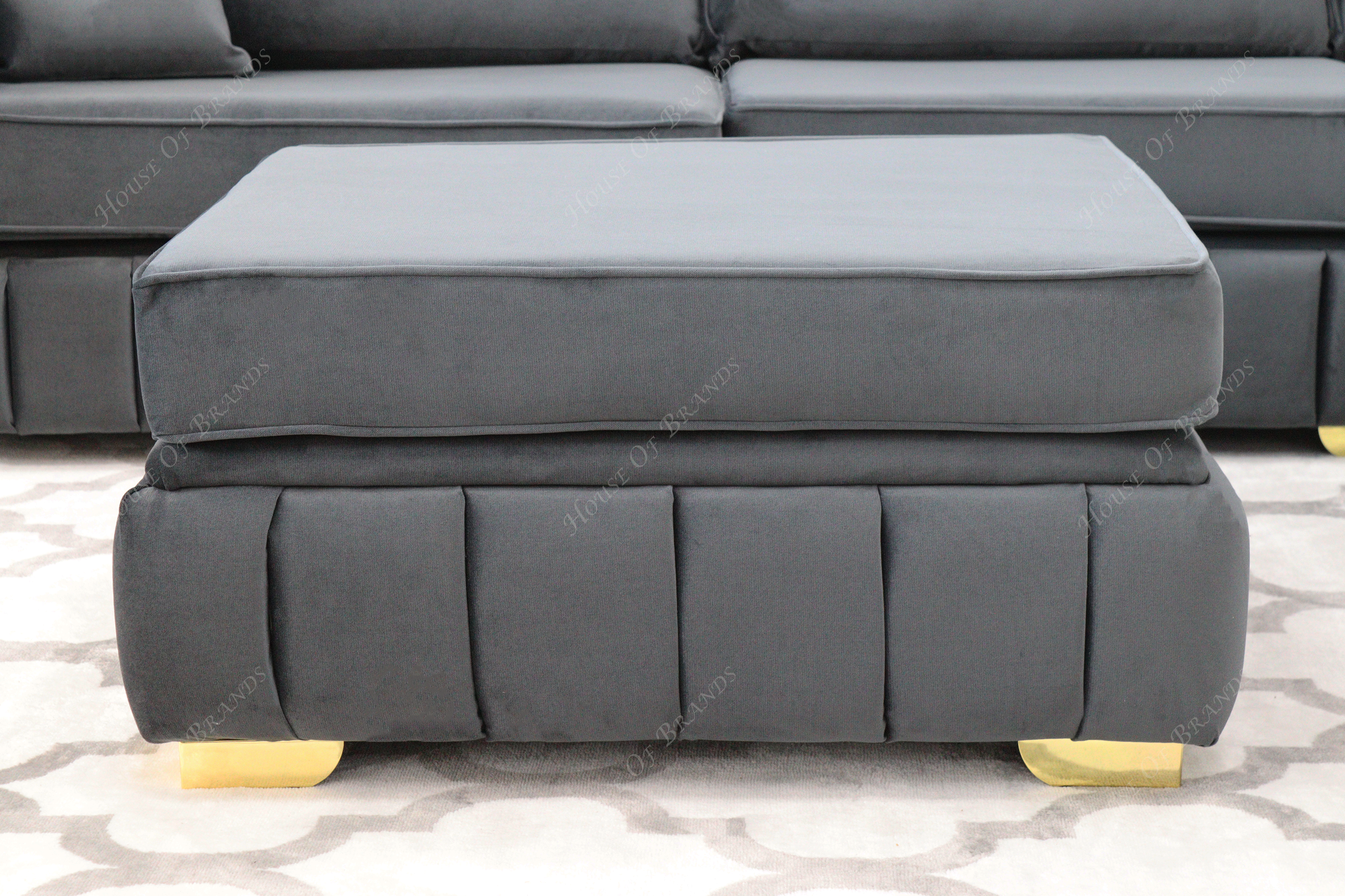 Beverly Malta Velvet Corner Sofa