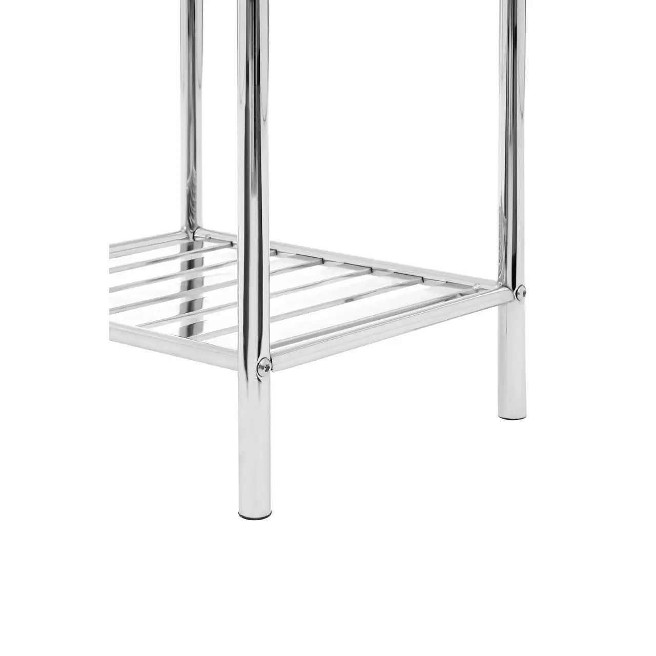 5 Tier Chrome Shelf Unit With Basket