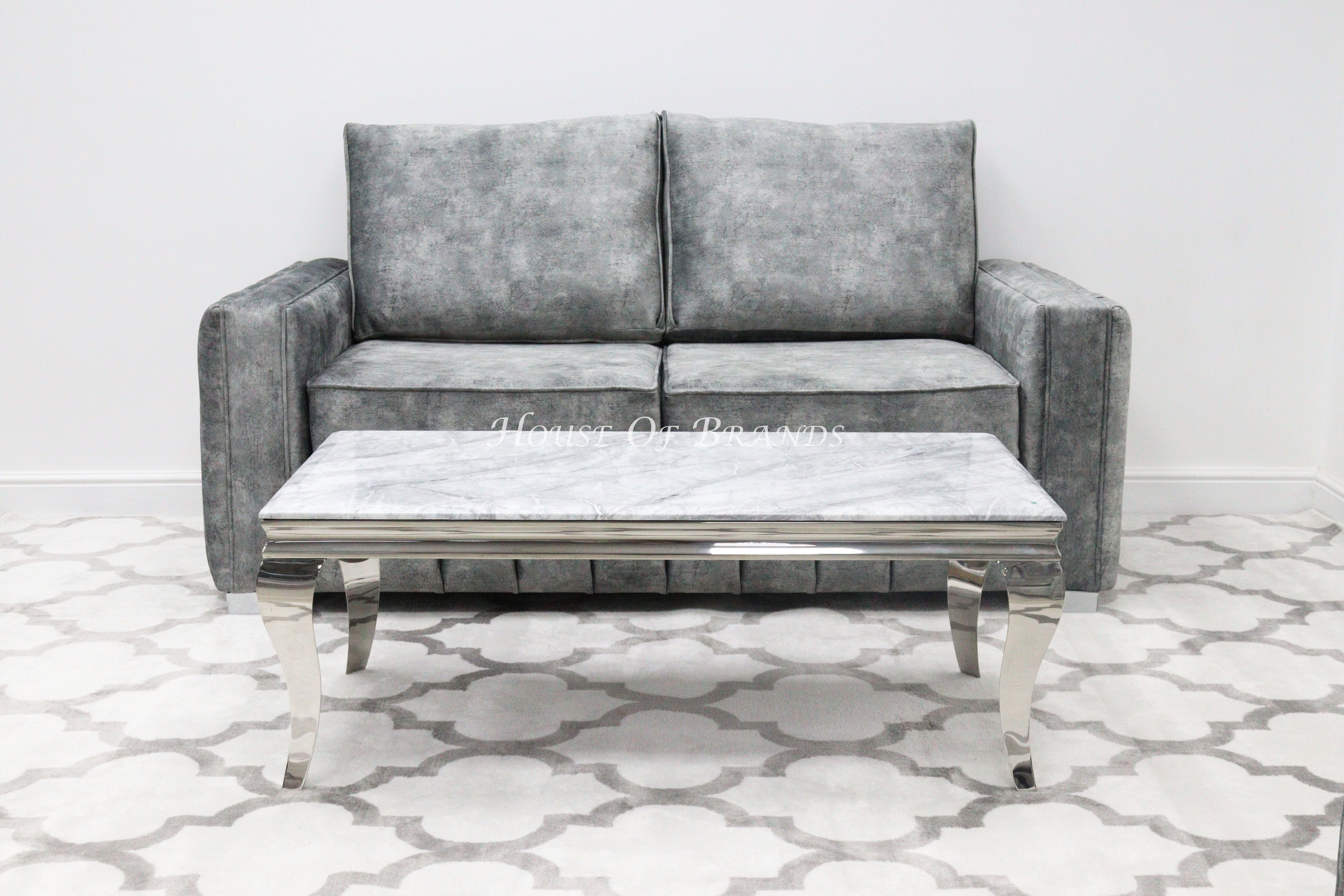 Beverly Marble Velvet Sofa