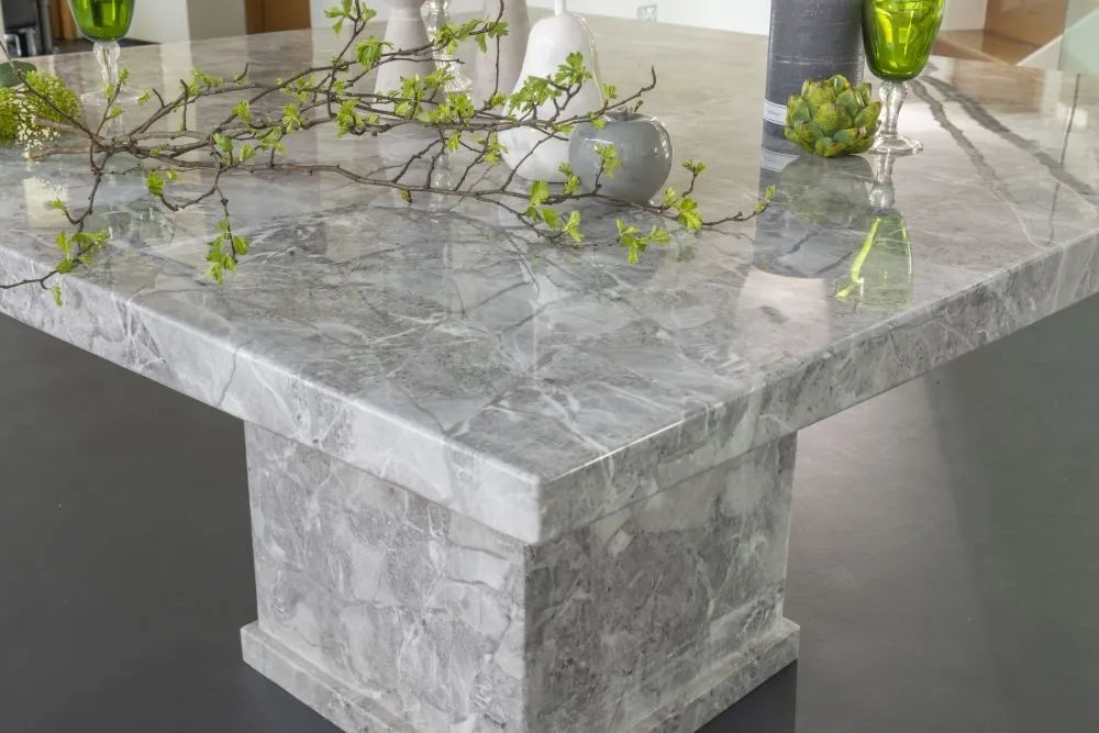 Turin Grey Marble Dining Table