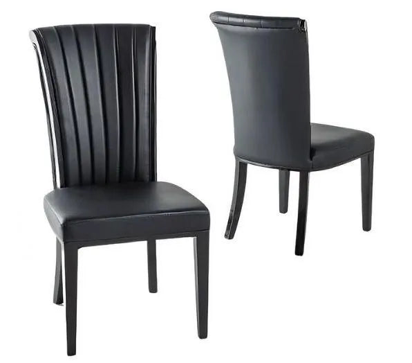 Cadiz Black Dining Chair Leather