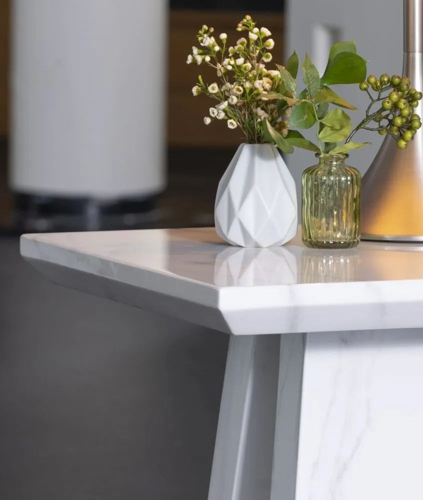 Mila Marble Side Table White