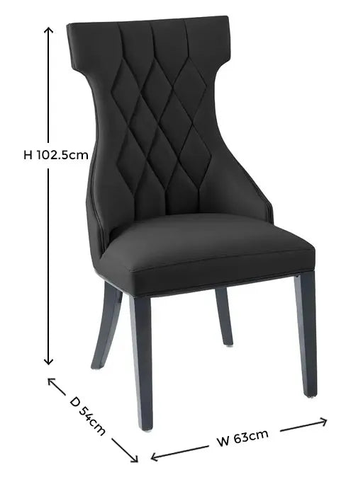 Mimi Black Leather Chair