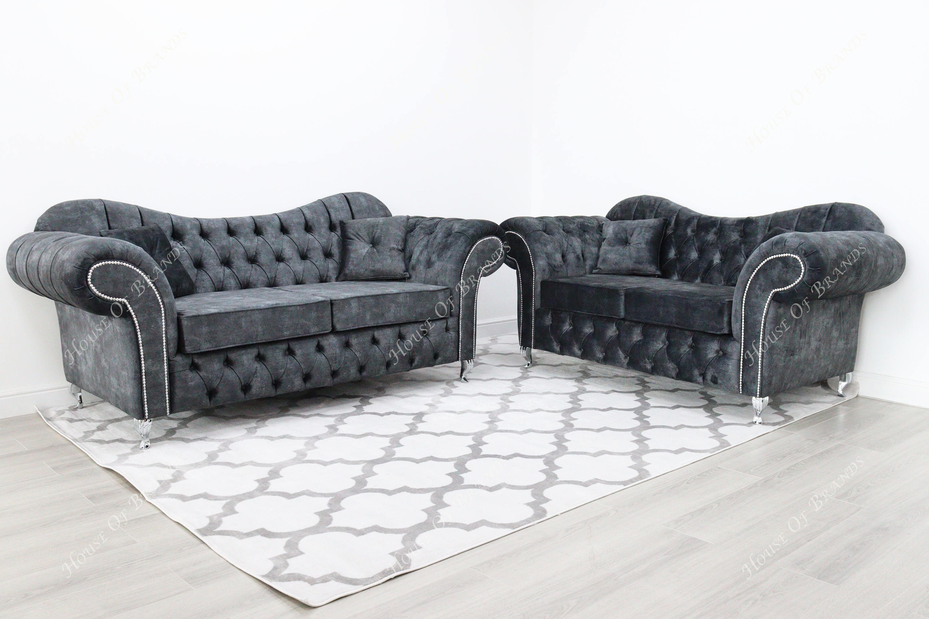 Estelle Marble Velvet Sofa