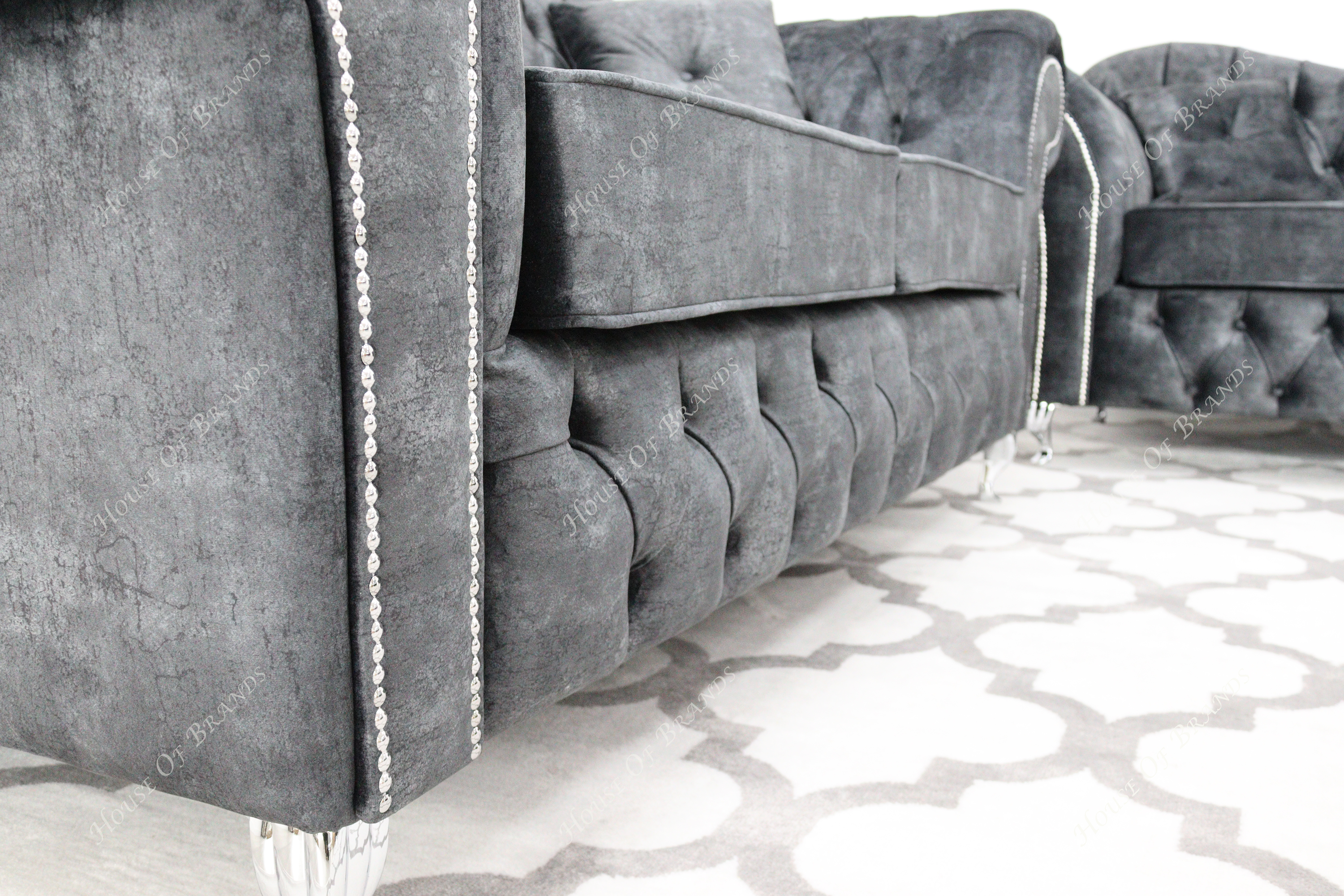 Estelle Marble Velvet Sofa