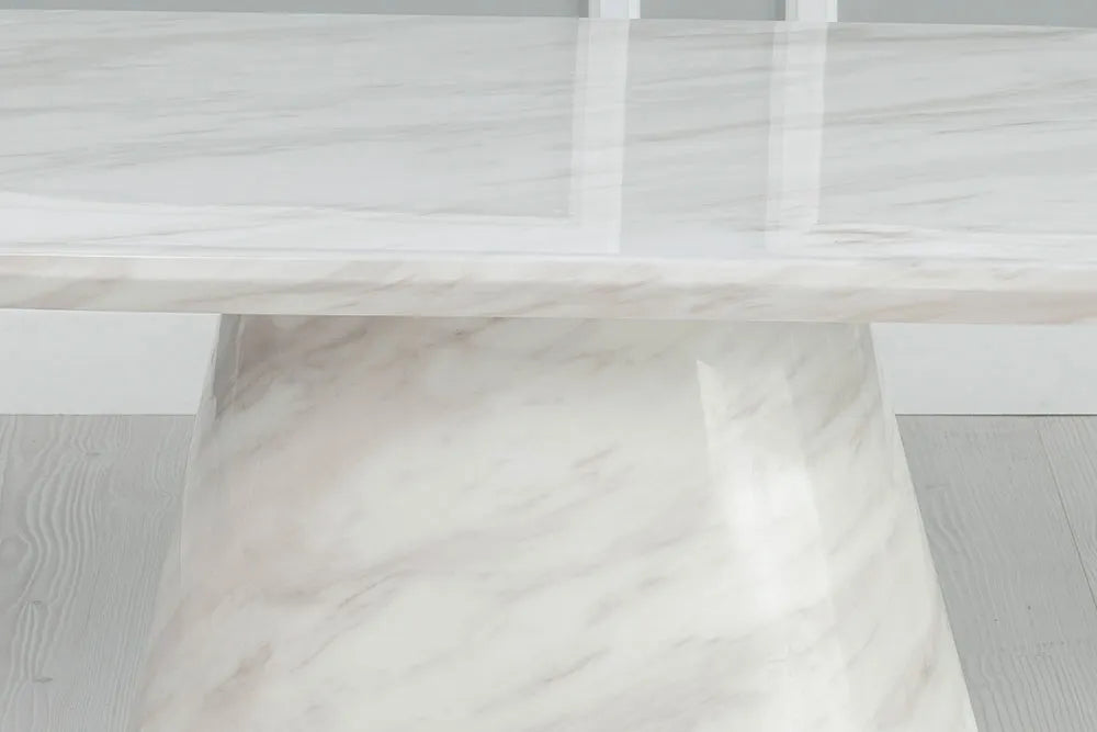 Carrera White Marble Coffee Table