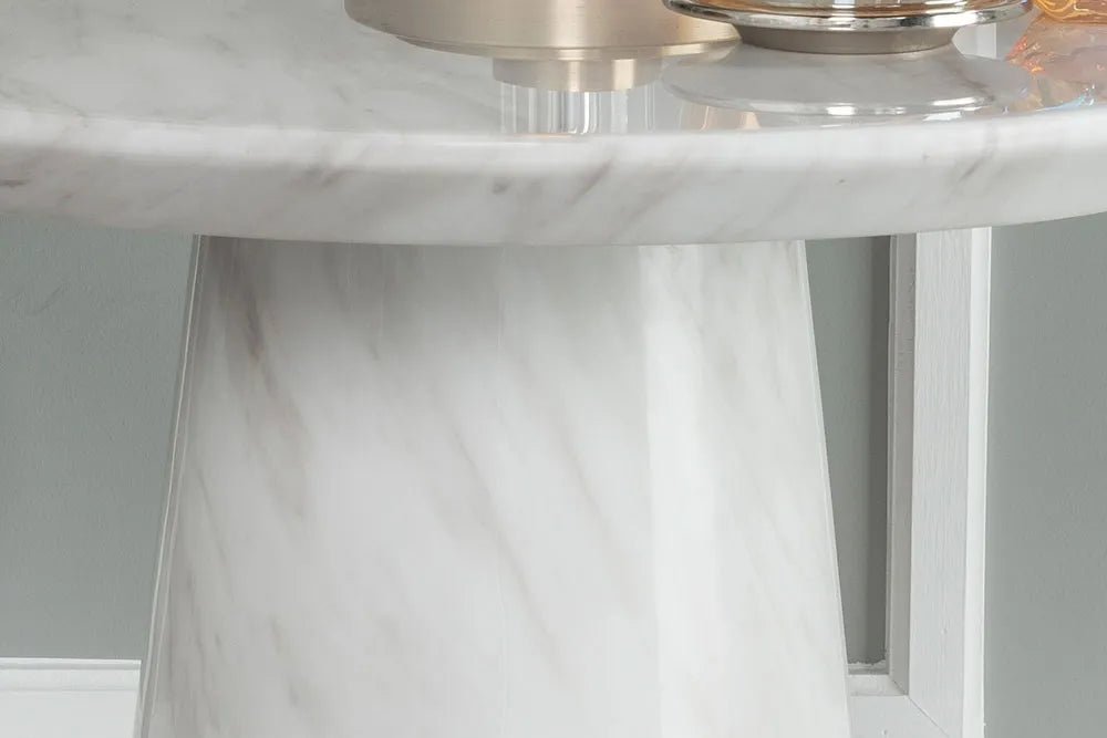 Carrera Marble Side Table White