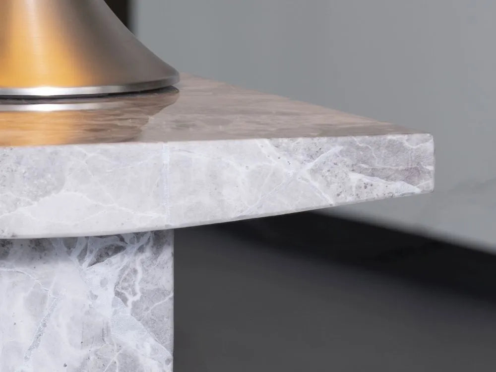 Turin Marble Lamp Table Grey