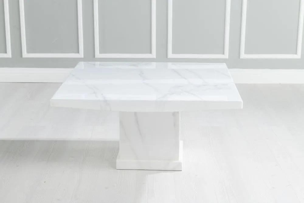 Athena White Marble Coffee Table