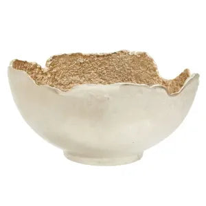 DION SMALL TWO TONED SILVER AND GOLD FINISH BOWL