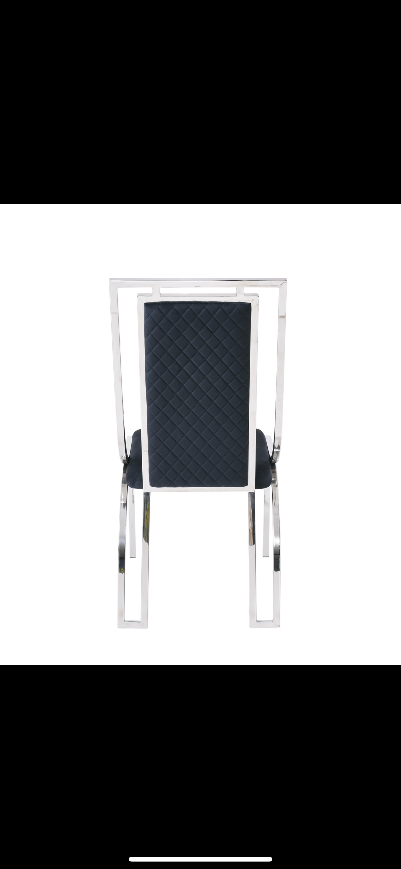 Windsor Black & Silver Dining Chair