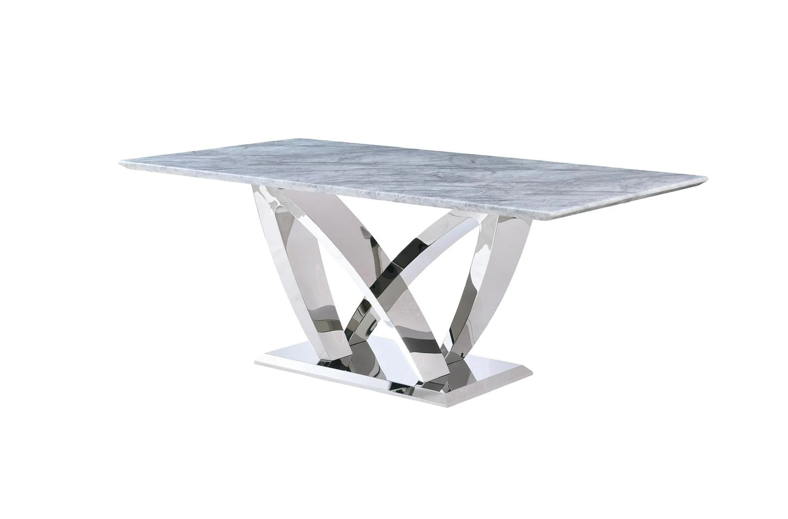 Amara 160cm Grey Marble Dining Table