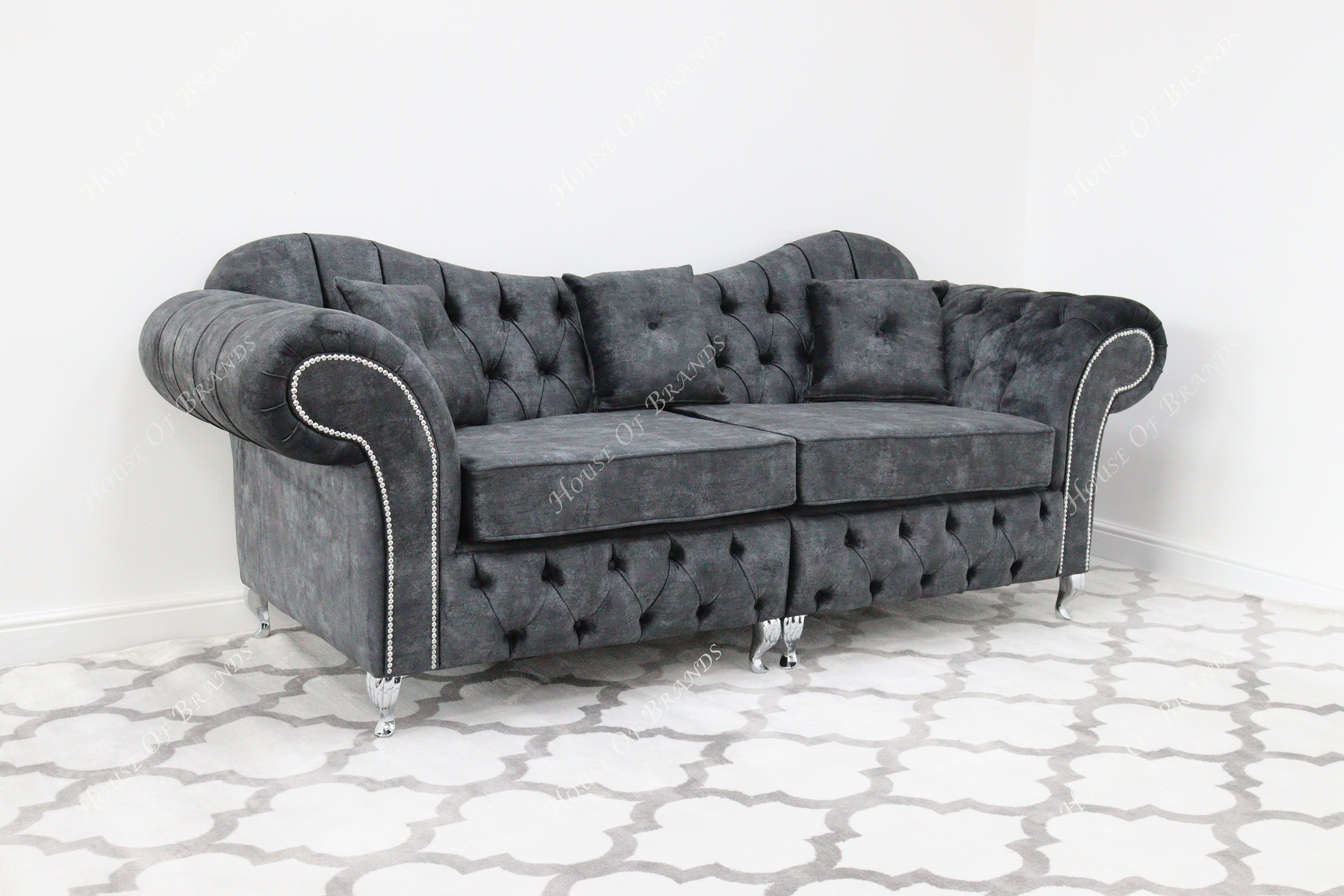 Estelle Marble Velvet Sofa