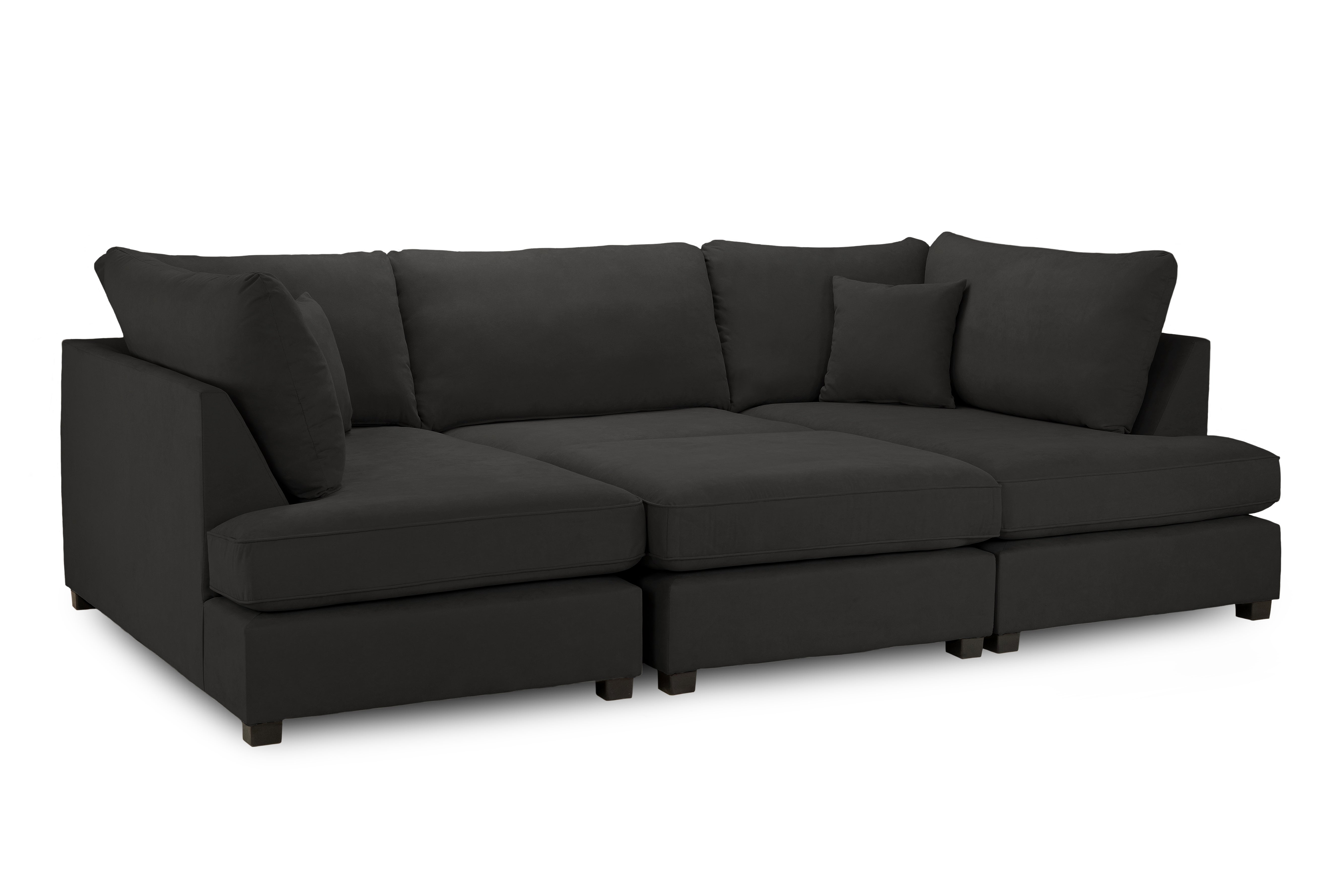 Carnaby Black U Shape Corner Sofa