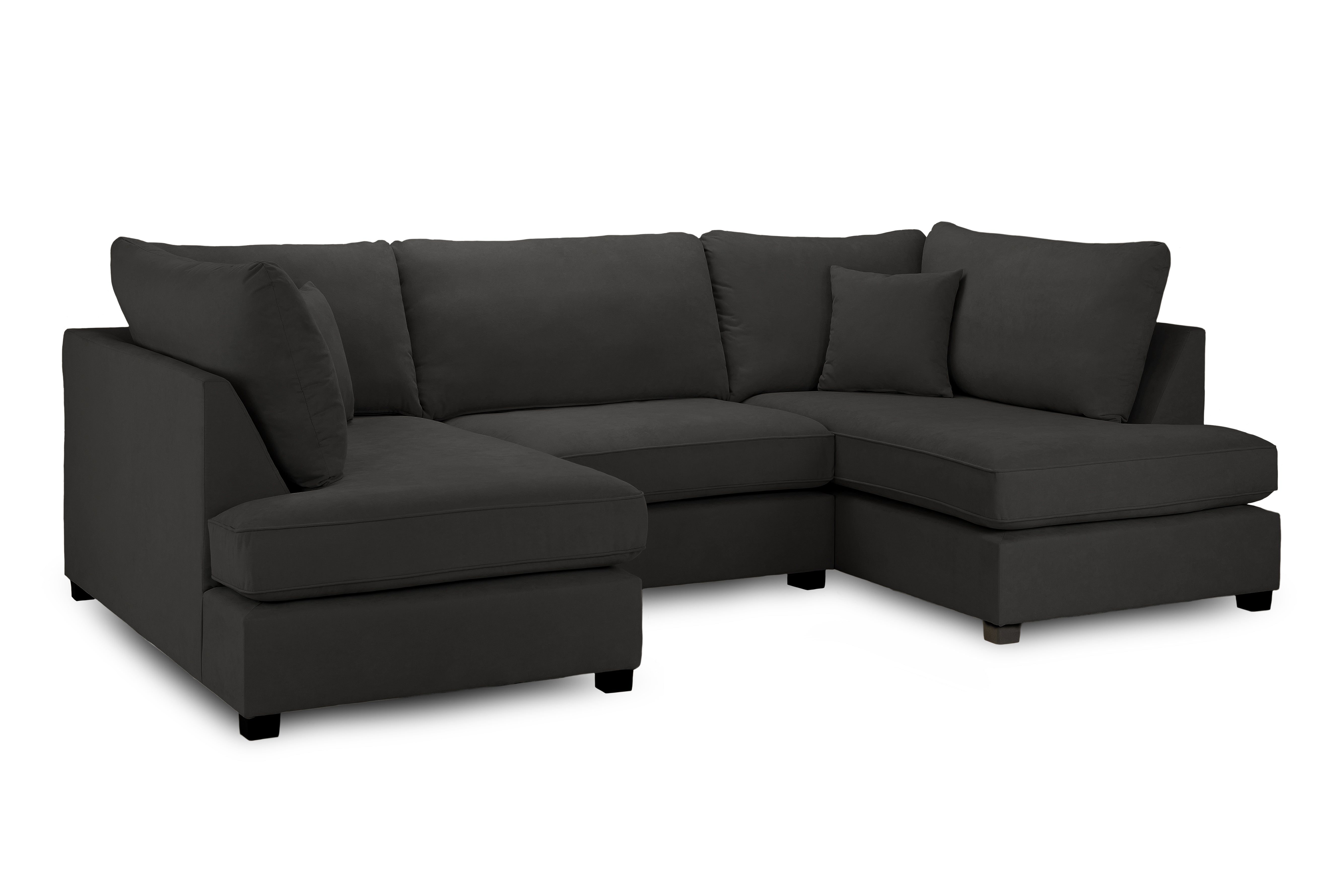 Carnaby Black U Shape Corner Sofa