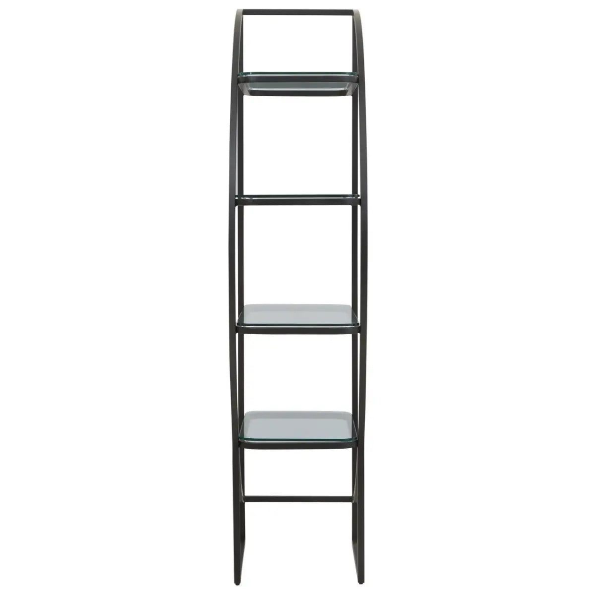 Vogue Right Half Moon Black Shelf Unit