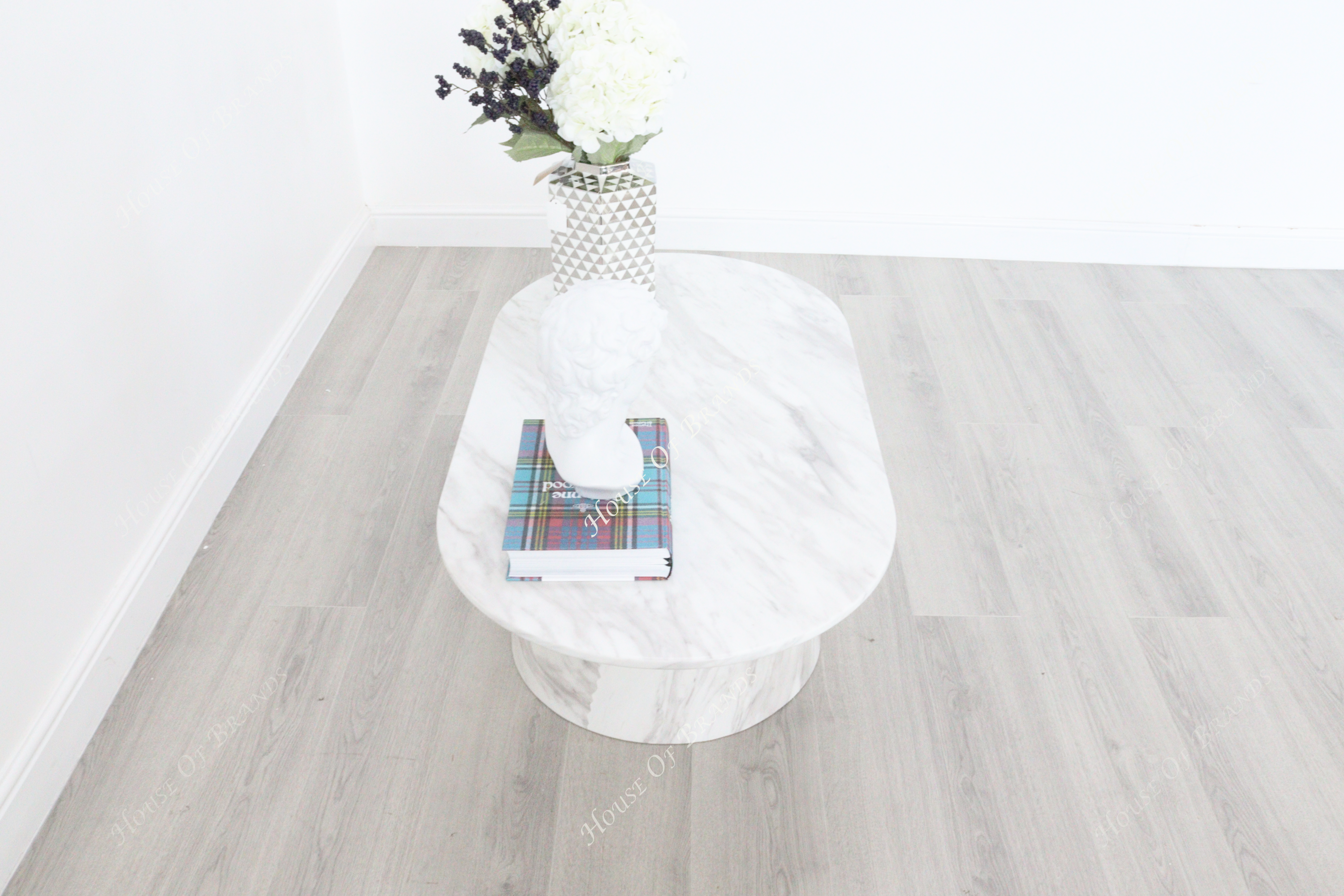 Florence White Marble Coffee Table