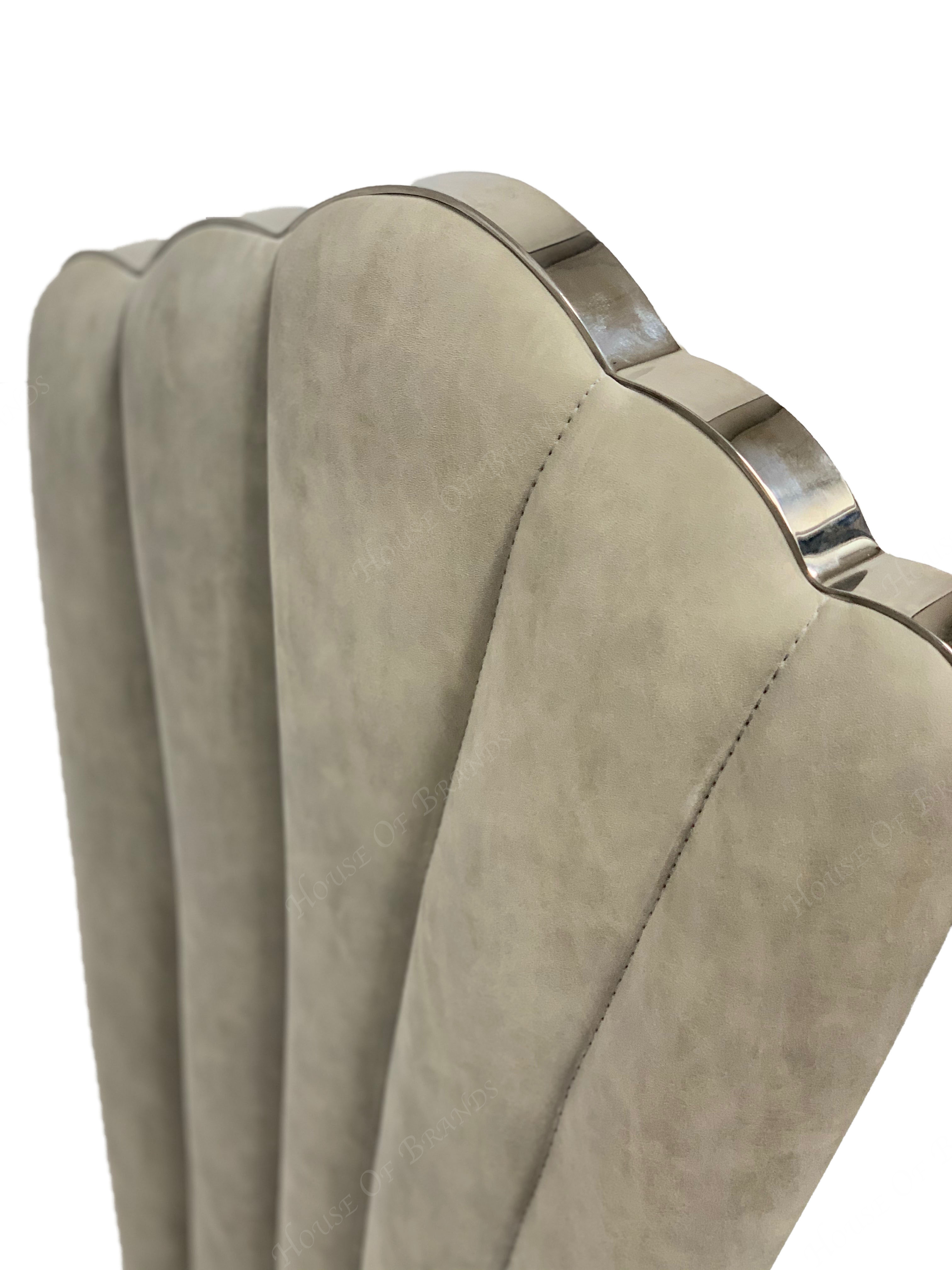 Christine Light Grey Leather Chair