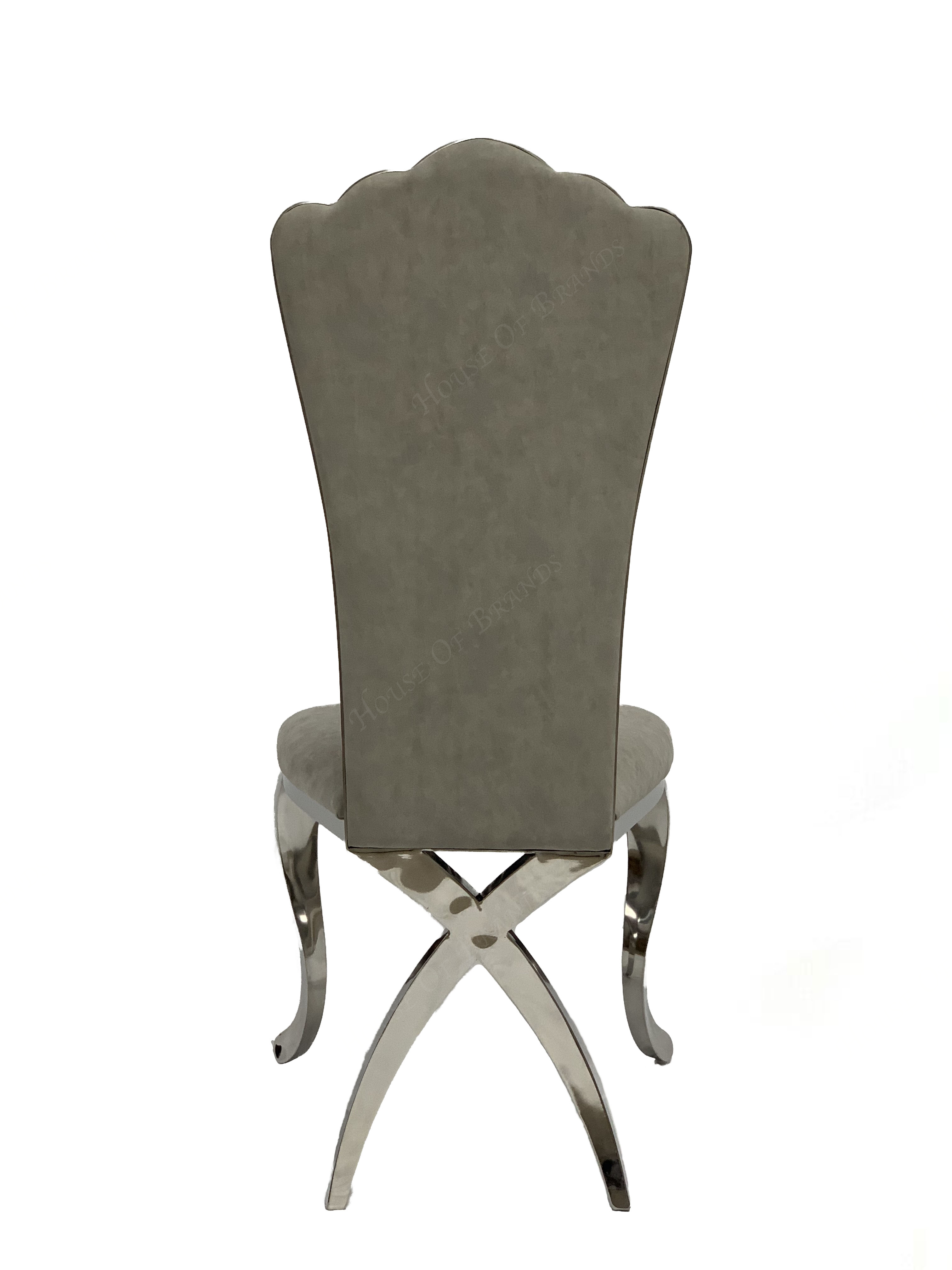 Christine Light Grey Leather Chair