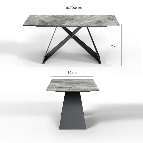 Kiano 8 Seater Extendable Ceramic Dining Table