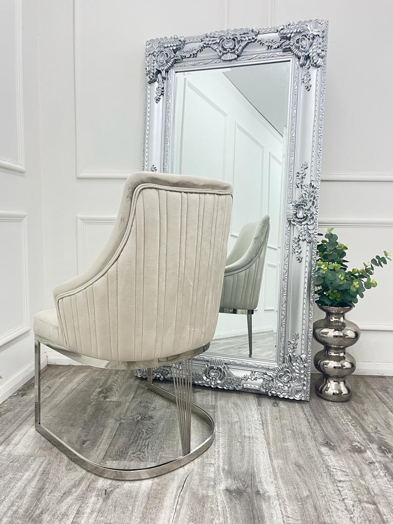 Chelmsford Velvet Silver Frame Chair