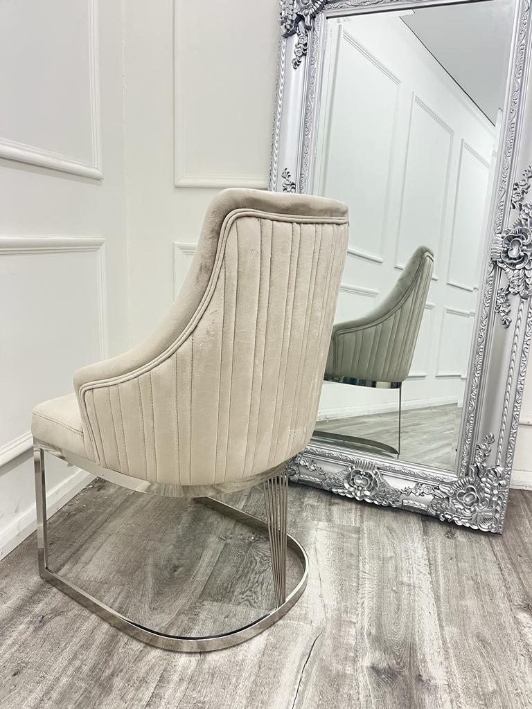 Chelmsford Velvet Silver Frame Chair