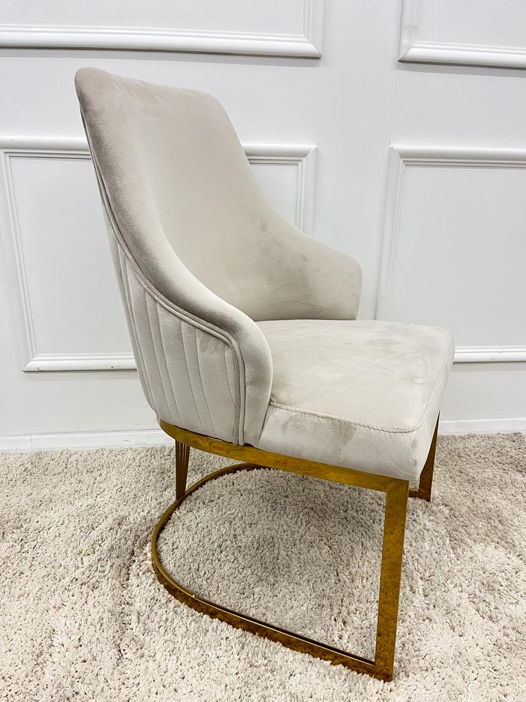 Chelmsford Velvet Gold Frame Chair