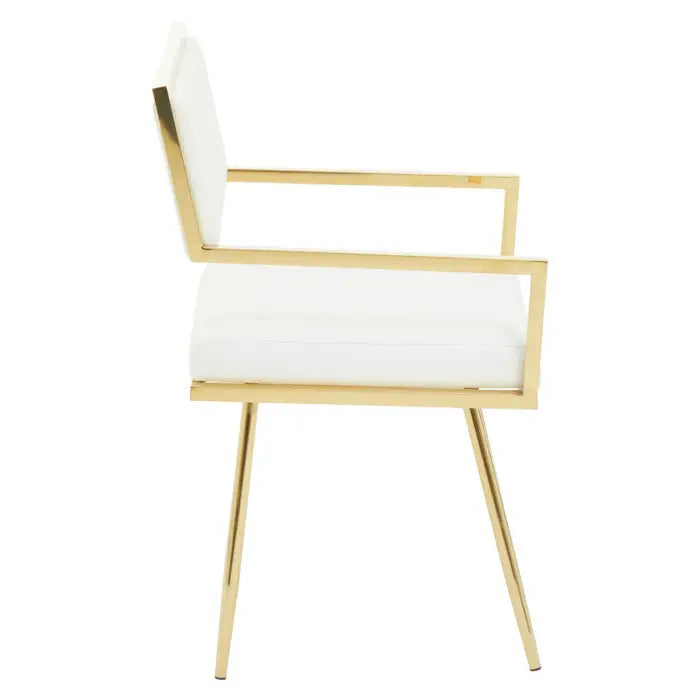 Azalea Ivory Leather Effect Dining Chair