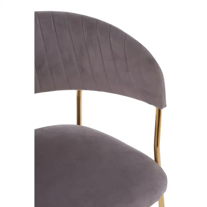 Tamzin Mink Channel Gold Finish Dining Chair