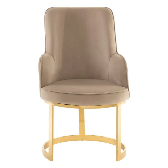 Tamra Velvet Gold Base Chair