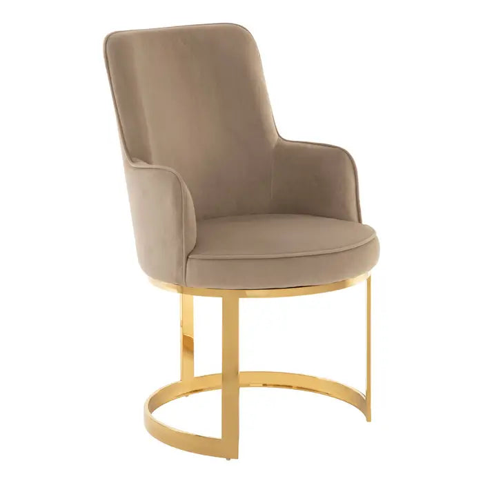 Tamra Velvet Gold Base Chair