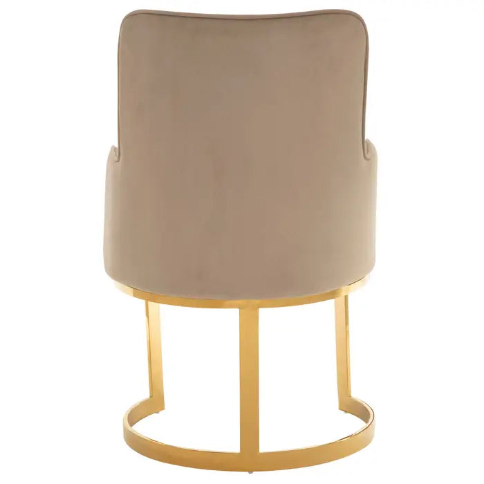 Tamra Velvet Gold Base Chair