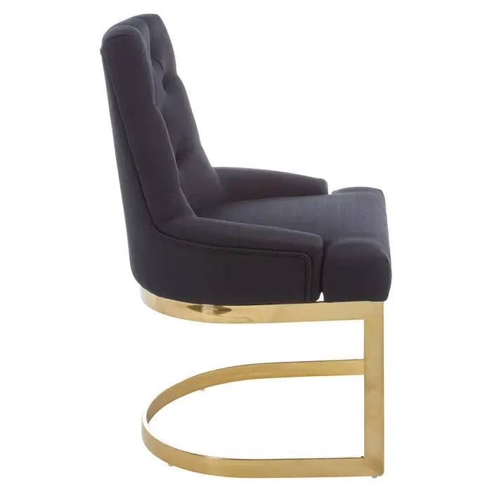 Azalea Black and Gold Dining Chair