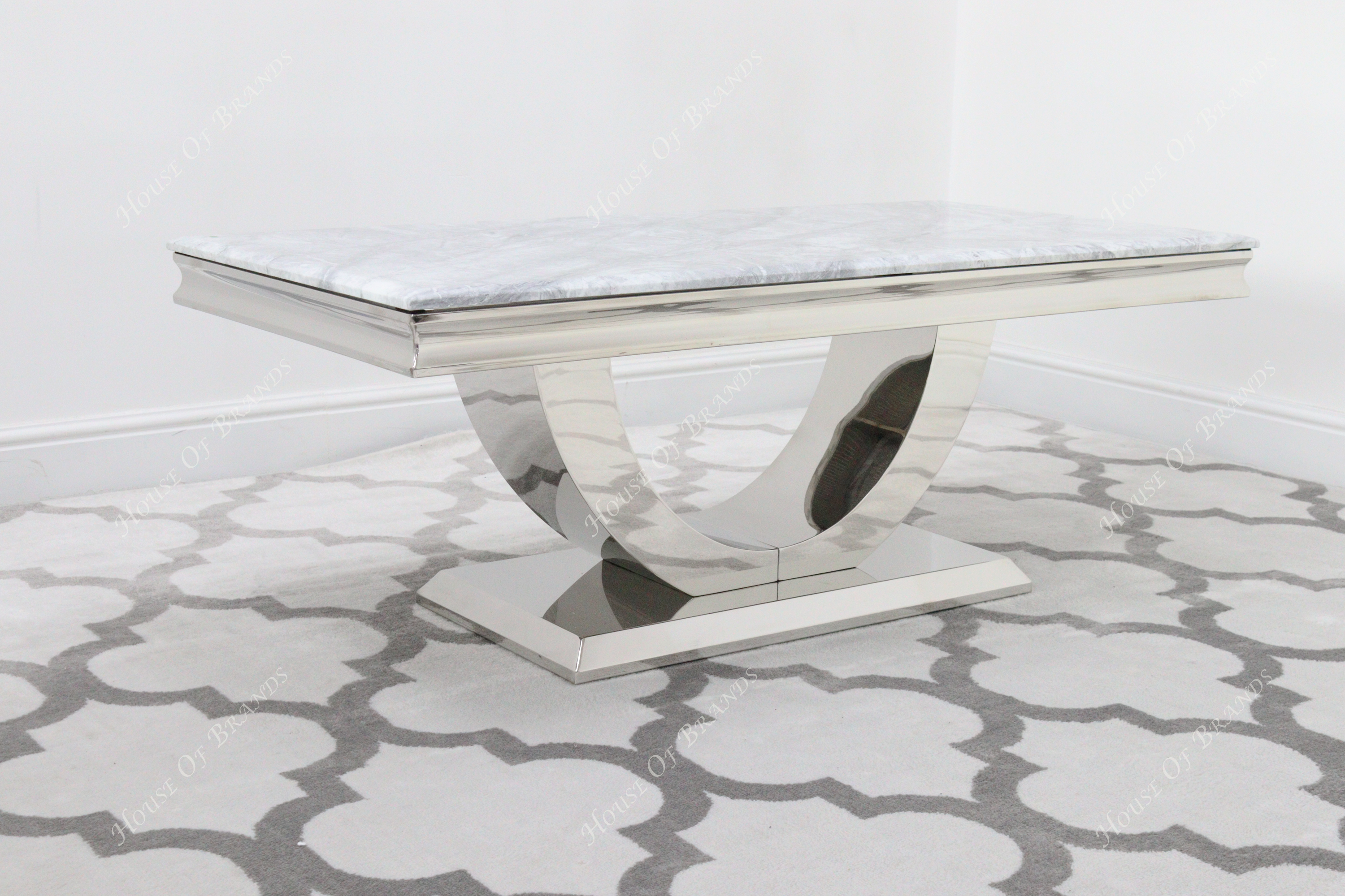 Naples Grey Marble Coffee Table