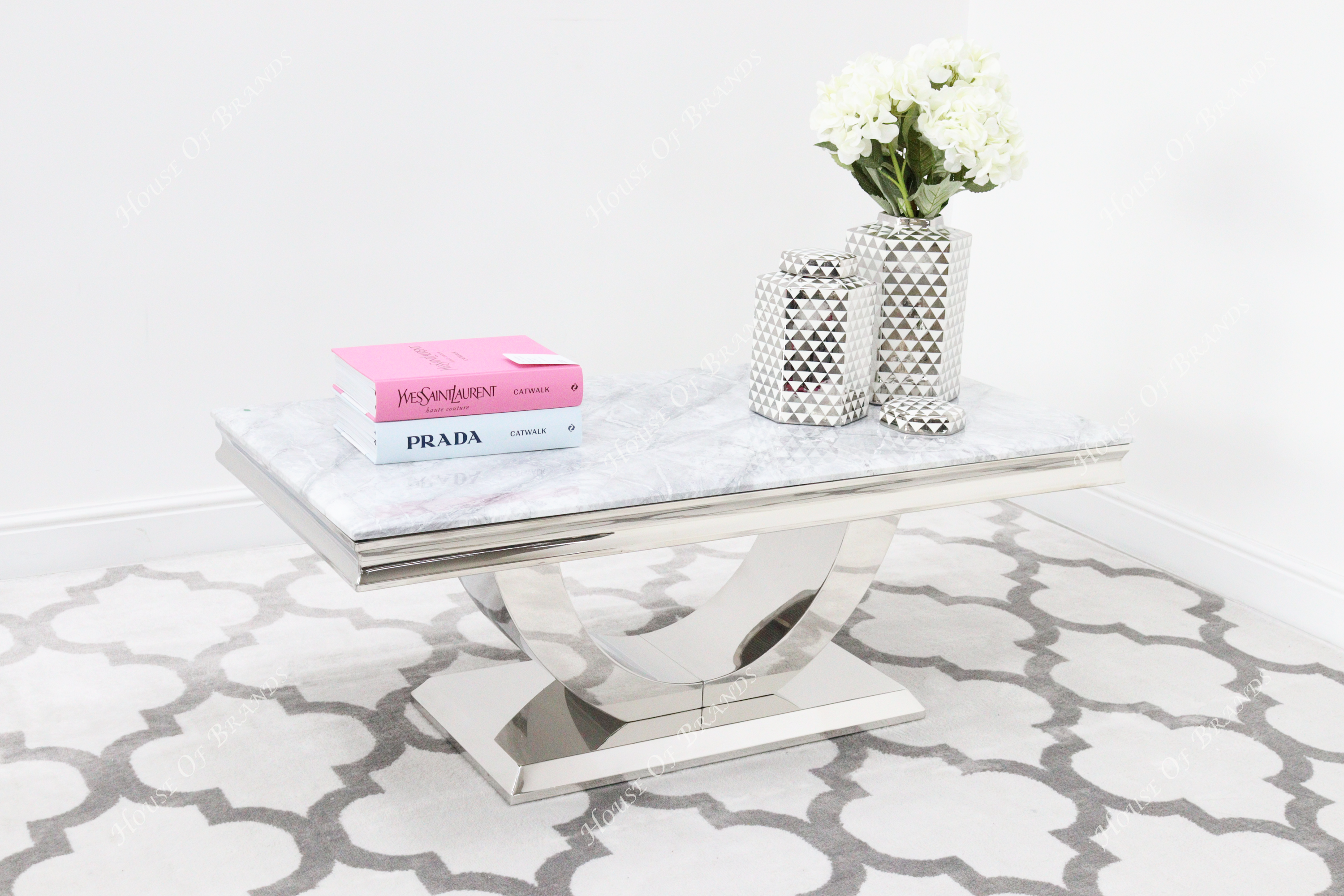 Naples Grey Marble Coffee Table