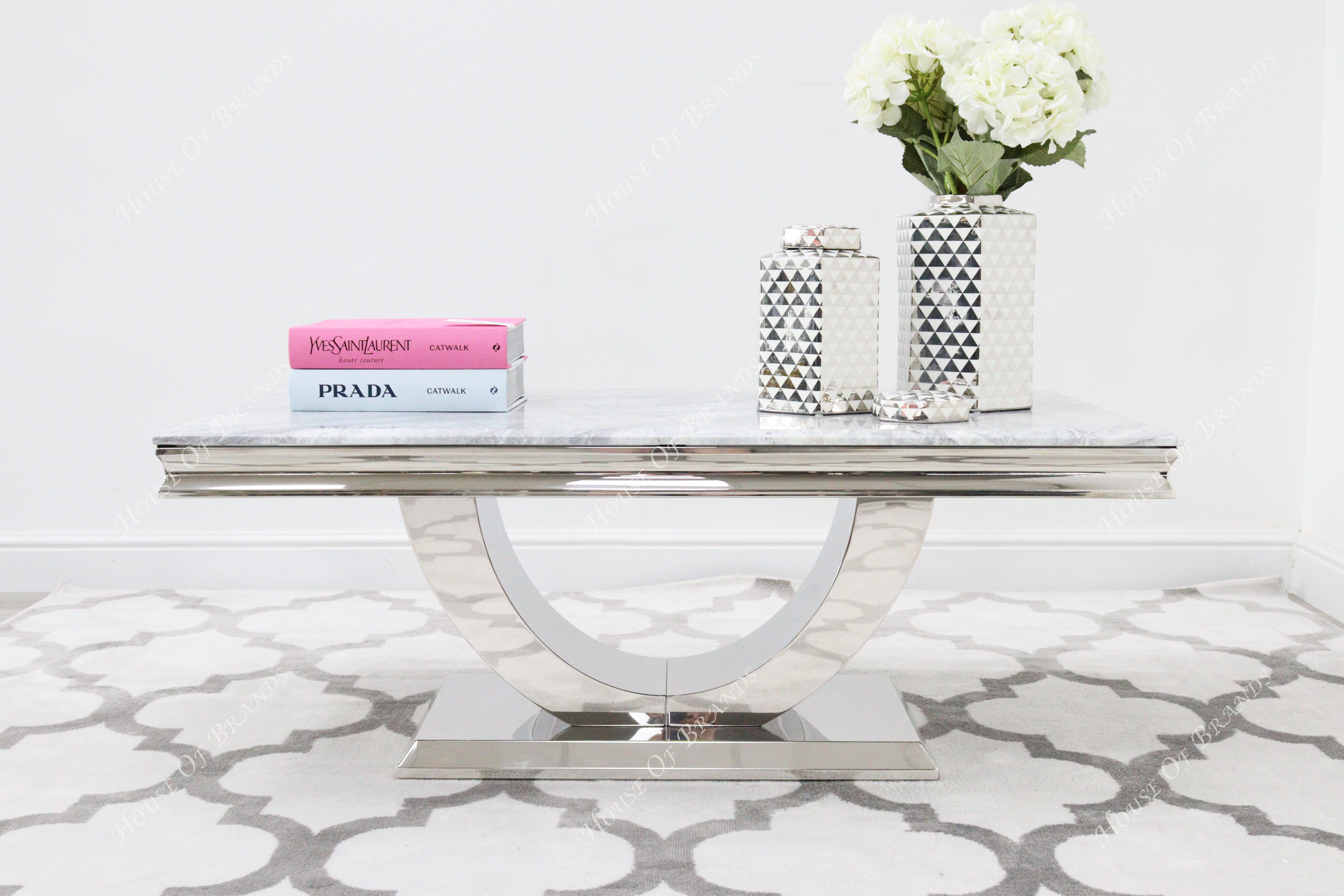 Naples Grey Marble Coffee Table