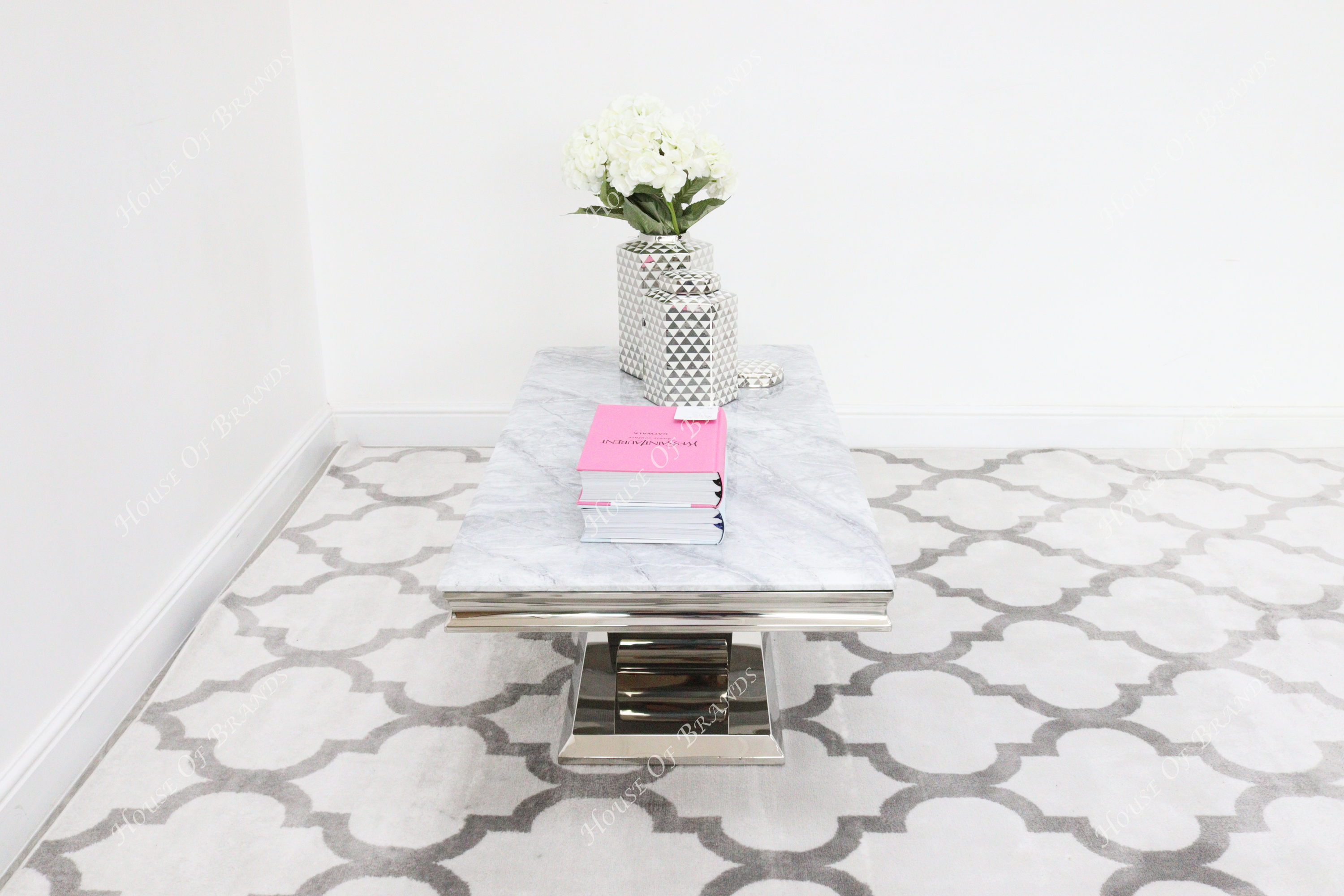 Naples Grey Marble Coffee Table