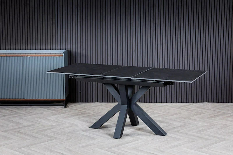 Nova 140-180cm Dark Grey Ceramic Extendable Dining Table
