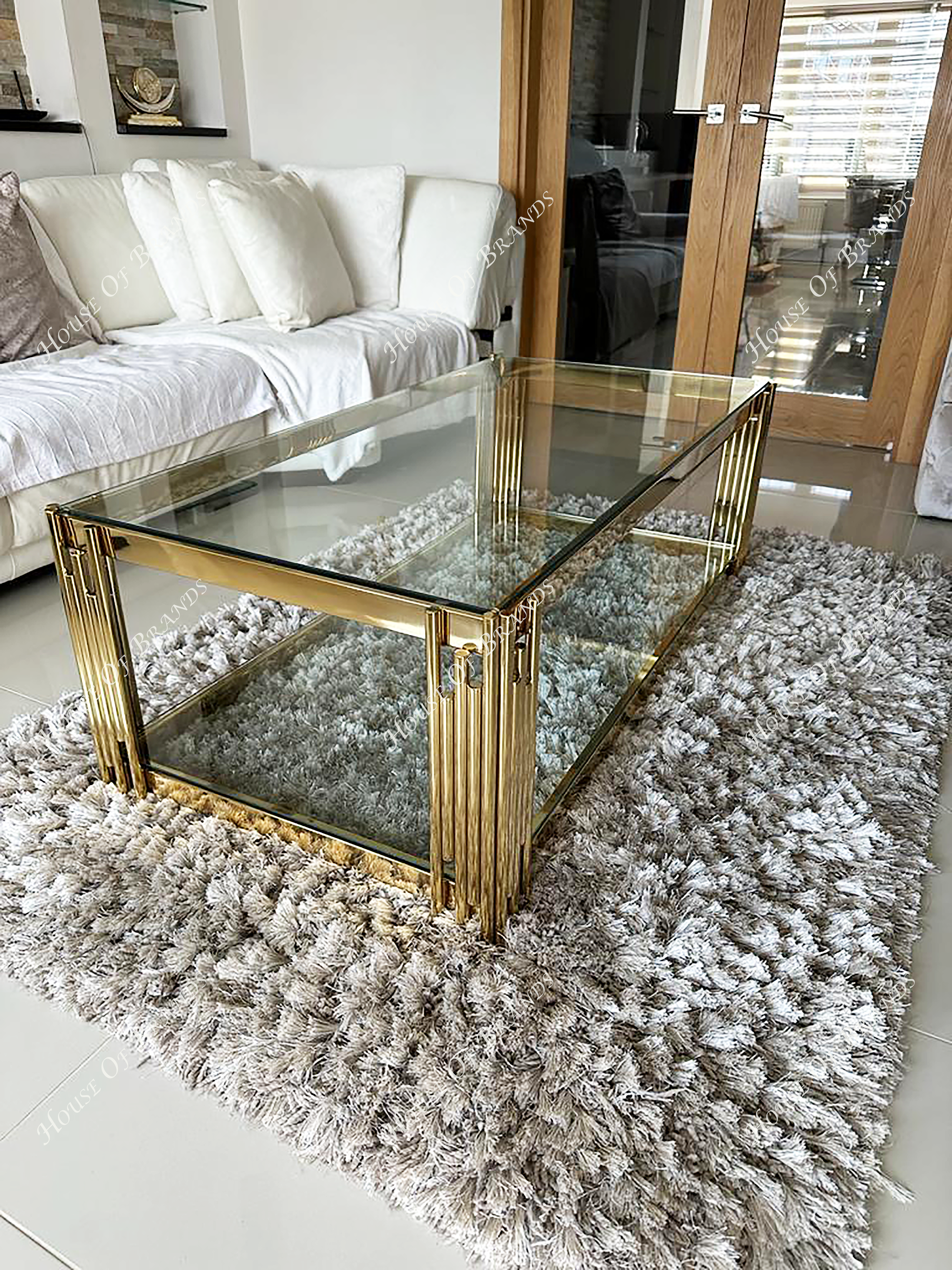 Prague Gold Mirrored Coffee Table