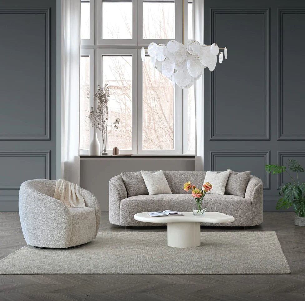 3 Seater Aluxo Nolita Boucle Teddy Sofa