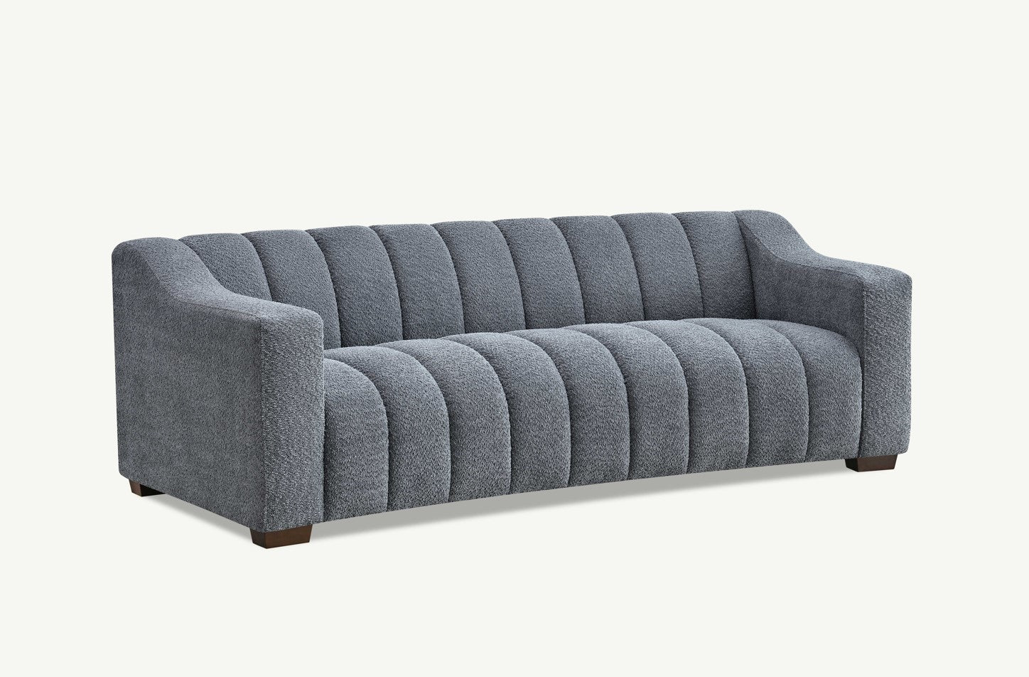 Aluxo Astoria 3 Seater Sofa In Iron Boucle Fabric