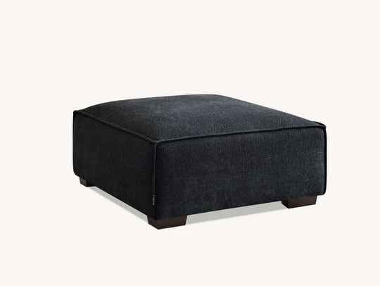 Aluxo Dakota 4 Seater With Chaise In Midnight Boucle