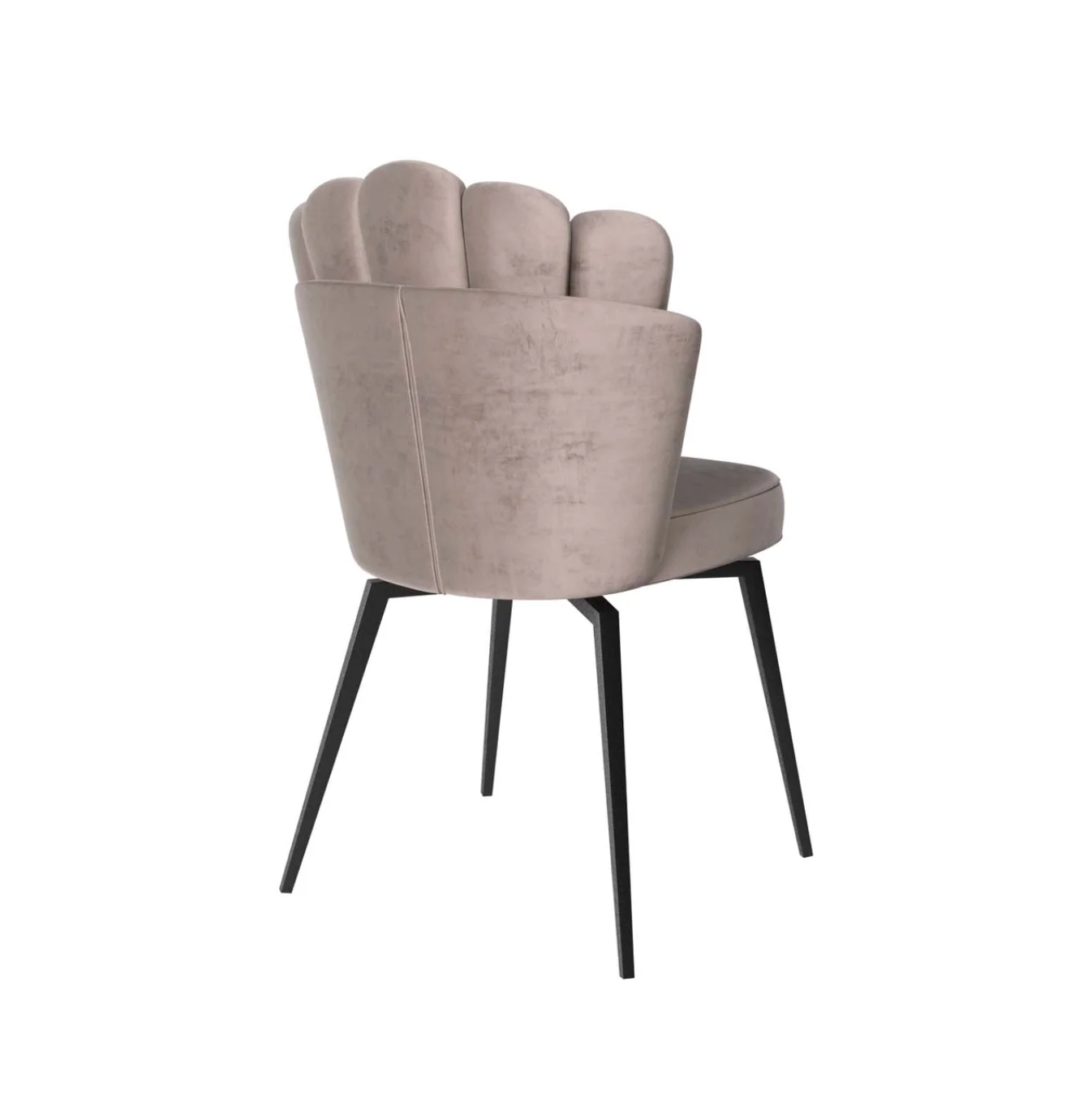 Ferrano Mink Fabric Dining Swivel Chair