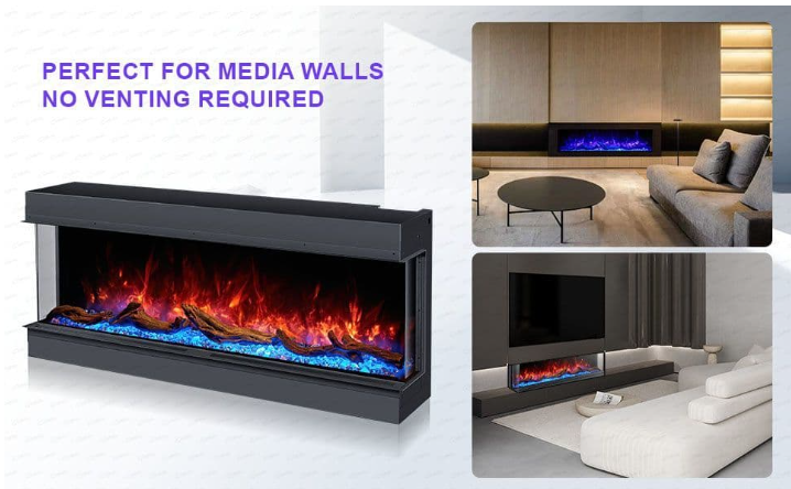 Cullinan Widescreen Extra Deep 3 Sided Electric Fire