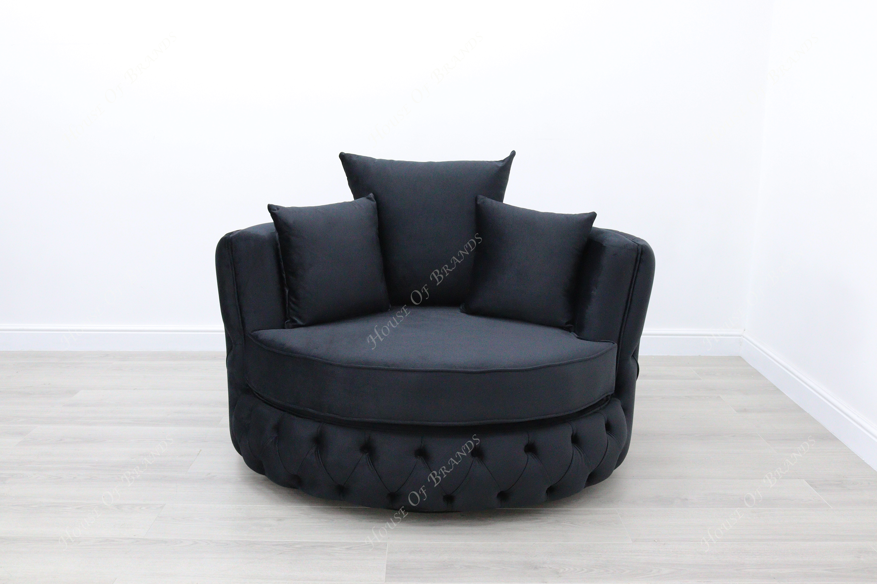 Upholstered Velvet Swivel Chair