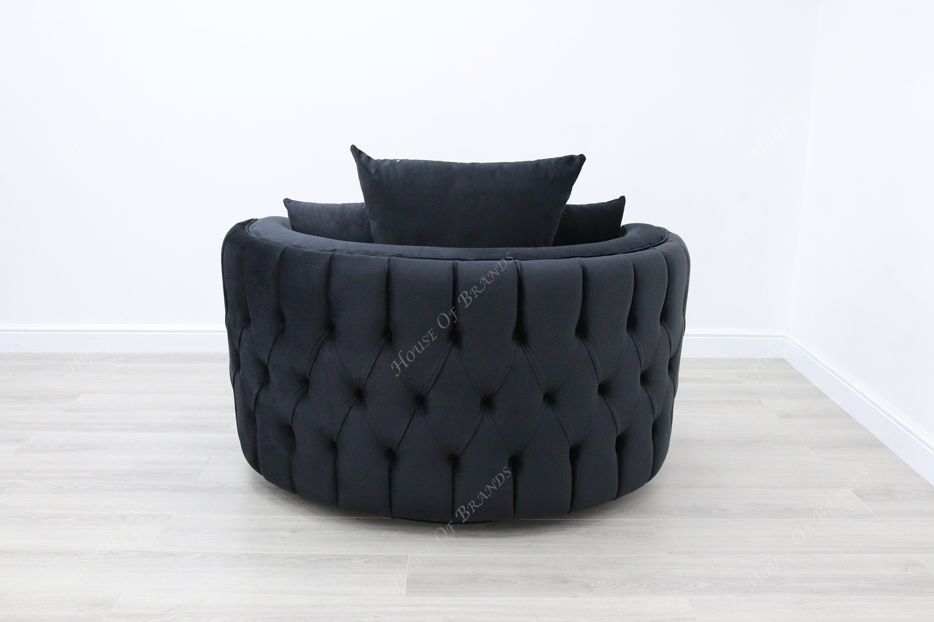 Upholstered Velvet Swivel Chair