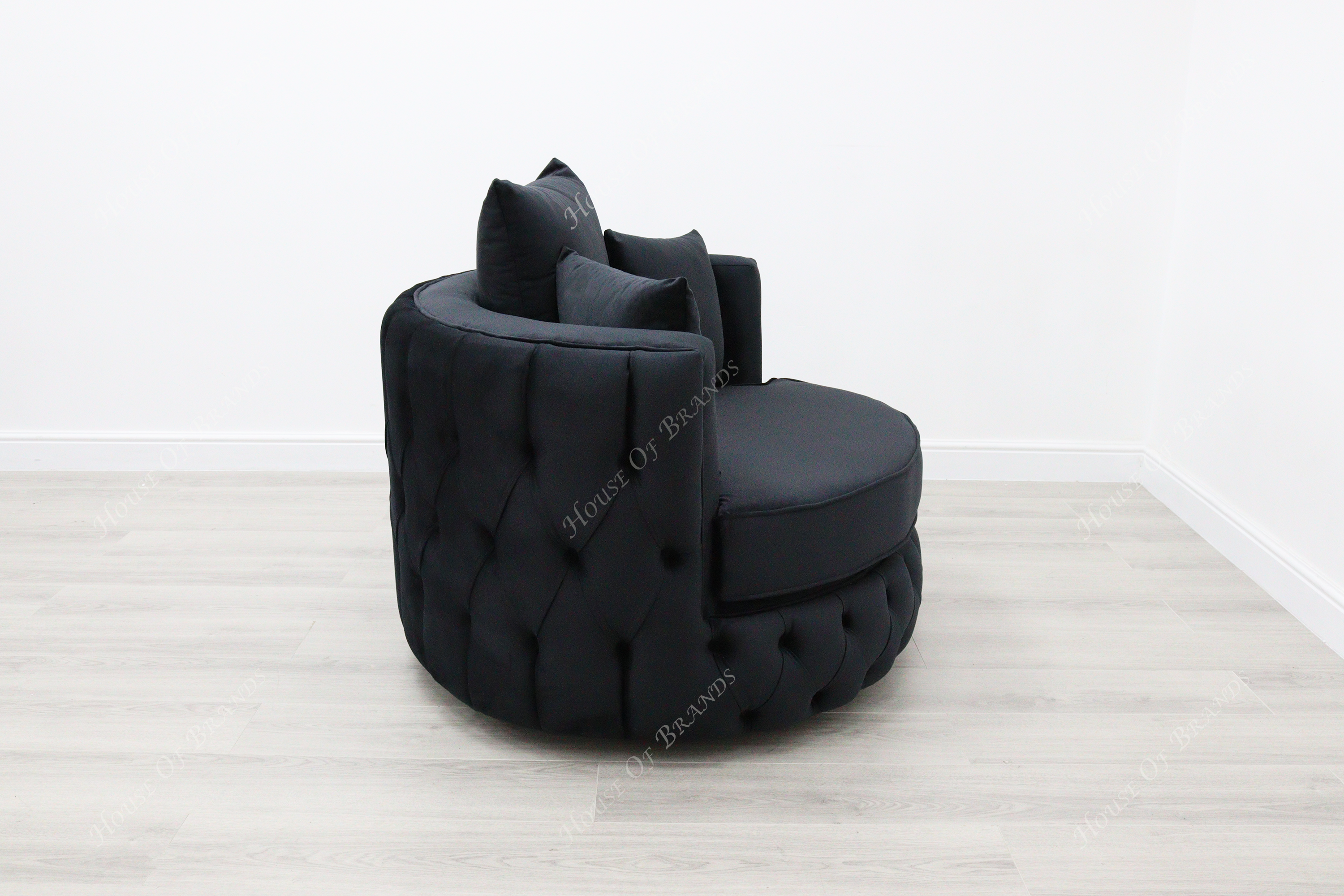 Upholstered Velvet Swivel Chair