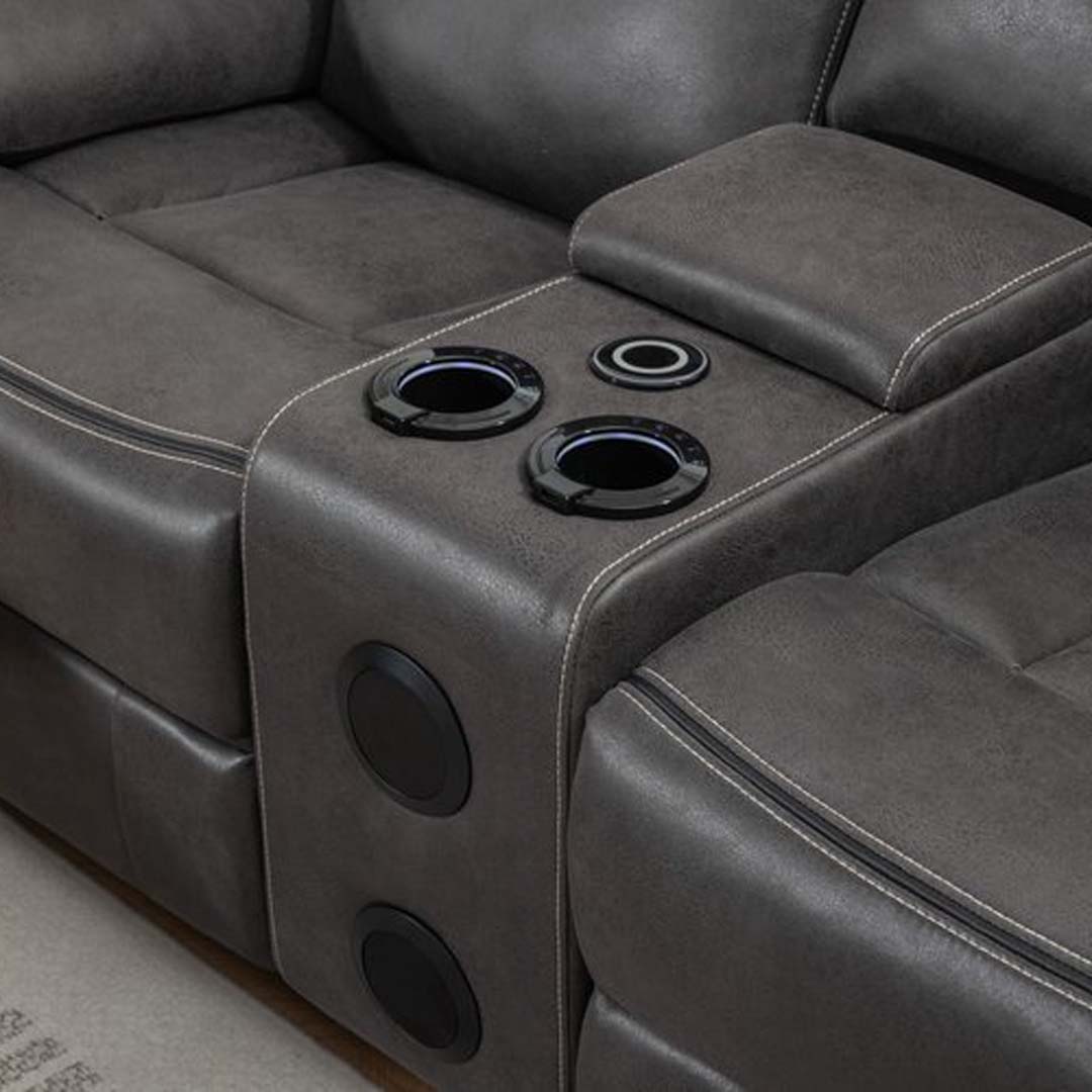 Techno Leatheraire Velvet Recliner Sofa Set