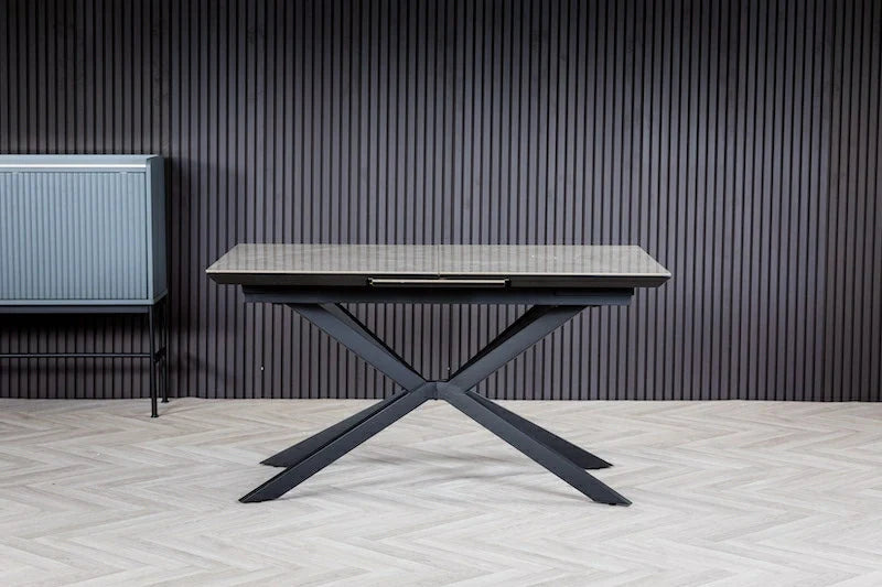 Vik 140-180cm Grey Ceramic Extendable Dining Table