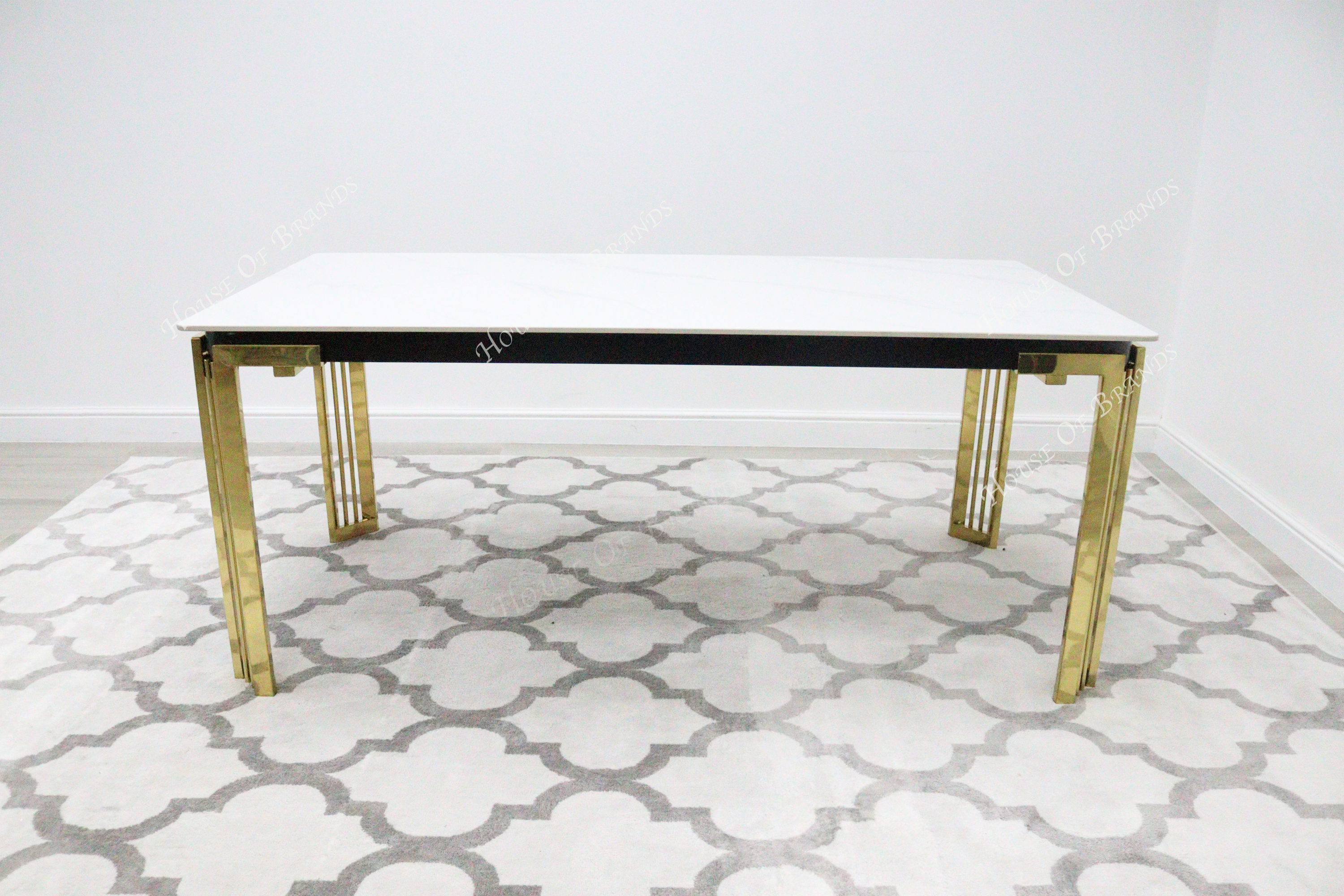 Sorrento Gold Ceramic Dining Table